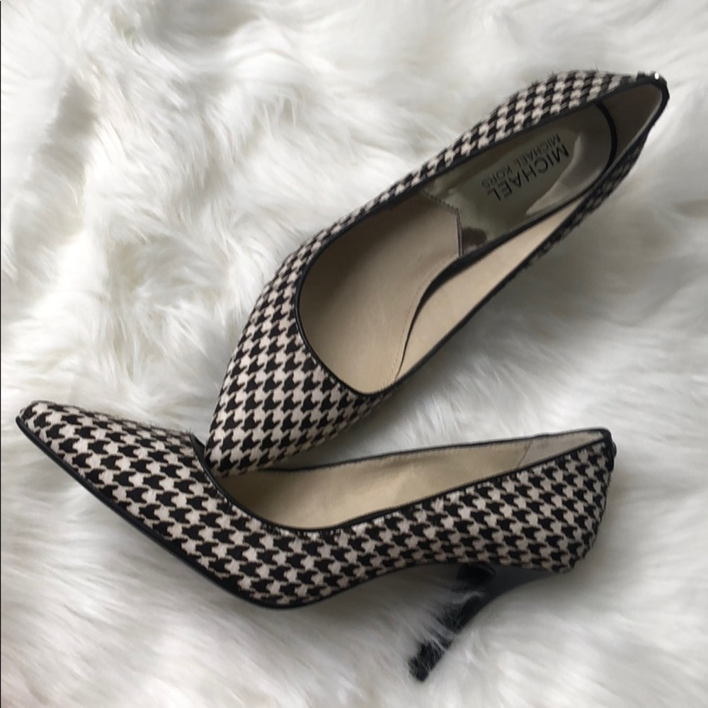Michael Kors Houndstooth Real Calf Hair Shoes